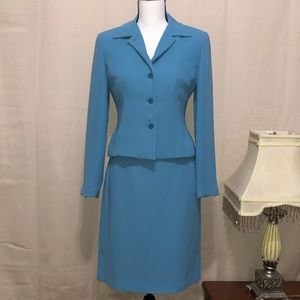 Jones New York Blue/Teal Skirt Suit